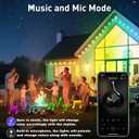 100FT Permanent Outdoor Lights, IP67 Waterproof for House Roof, Holiday, Party, Daily Lighting, Smart RGB Outdoor Lights with Remote APP Control & DIY Scenes