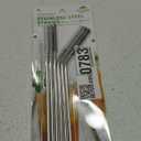 Reusable Stainless Steel Straws With Silicone Tips Eco BPA Free 7 Pcs (Biosmart)