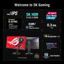 ASUS ROG XG27JCG 27 Inch 5K 180Hz HDR G-SYNC USB-C Gaming Monitor