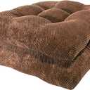 Arlee Chair Cushions for Dining Chairs, Set of 2 - Memory Foam Chair Pads, Non-Skid Backing - Durable Thick Seat Cushions for Kitchen, Office, Patio, 16" L x 16" W - Chocolate Brown