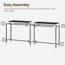 YATINEY 70.8" Long Bar Table, Counter Bar Height Table, High Top Table, Rectangular Hightop Bar Pub, for Kitchen, Living Room, Entryway, Black BT08BB, 70.8"L x 15.7"W x 35.4"H
