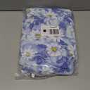 Pioggia Round Vinyl Fitted Tablecloth with Flannel Backing Elastic Table Cloth Waterproof Oil-Proof Plastic Table Cover Best for 37"-44" Round (Blue Flowers)