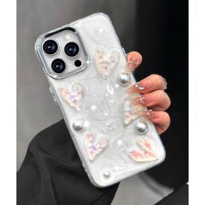 Toycamp for iPhone 11 Pro Case Cute - Women Girly Girls Glitter Phone Cover 11Pro Kawaii Sparkle Bling Shine Aesthetic Pretty Unique Wave Design Funda for Apple 11 Pro, Heart