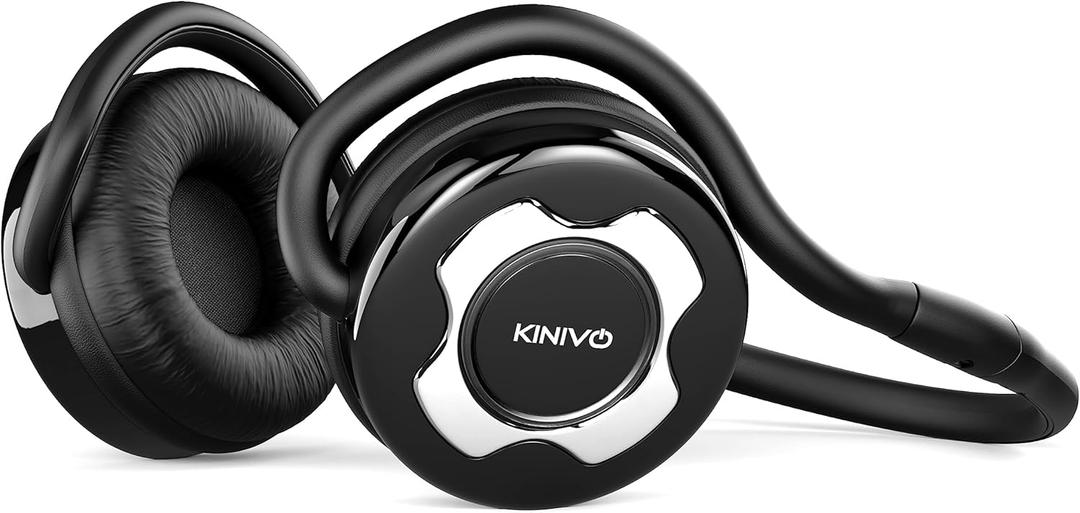 Kinivo BTH220 Bluetooth Headphones (Black, On-Ear, Wireless Music, Hands-Free Calling, Built-in Mic, Foldable, Memory Form Earpads, Travel Bag)