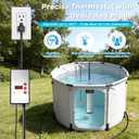 2000W Portable Immersion Water Heater with Build-in Thermostat & Delayed Start - Fast Heating for Buckets, Bathtubs, hot tub & Mini Pools hot tub - Stainless Steel Guard, Real-Time Temperature Display