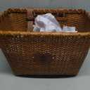 Bike Basket, Handmade Rattan Bicycle Baskets, Front Bike Baskets for Women, Retro Style Bike Baskets for Adult Bikes (Brown)