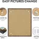 Hongkee 20x24 Picture Frame, Rustic Brown Wood Style, Wall Mounting | Display Posters 16 x 20 with Mat or 20 x 24 without Mat, 1 Pack for Photos, Artwork; Fits Home, Office & Gallery Wall Decor
