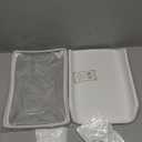 Tesla Model 3 Model Y Accessories of Screen Protector Frame + Center Console Wireless Charging Silicone Pad + Interior Rear View Mirror Cover 3pcs 3in1 (White)