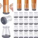 BUMACO Chair Leg Floor Protectors Chair Leg Protectors for Hardwood Floors Silicone Pads Covers to Protect Floors Clear-20 Pcs Universal XS (8/16"-15/16")