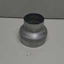 Duct Reducter 6 to 4 Air Ducting Reducer Increaser Air Duct Adapter or Round Metal Pipe Reducer for Bathroom Kitchen Ventilation Systems (Silver)