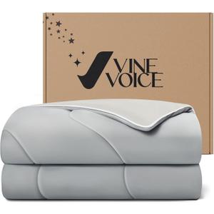 Cooling Blanket Comforter Hot Sleepers Twin/Twin XL Soft Cooling Blanket, Double-Sided Cool Bedding for Night Sweats, All-Season Lightweight Comforter (68''x90'', Silver Gray) 