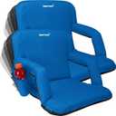 Driftsun 2 Pack Standard Size Stadium Seats with Back Support - Deluxe Foldable Stadium Chairs for Bleachers - Folding Waterproof Sport Chair - Easy to Transport