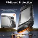 Case Set for Switch 2 Case, Switch 2 Grip Accessories, Includes 1 Protective Case with Clear PC Back and TPU Ergonomic Grip, 2 9H Tempered Glass Screen Protectors, 8 Joycon Caps, and 8 Dust Plugs