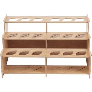 HG Art Concepts Mezzo Artist Paint and Brush Racks - Wood Grain Laminate Multi Layer Desk Stand Professional Storage Display Organizer for Paintbrushes and Tubes - Straight Rack 2
