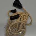 Industrial 15ft Pendant Light Cord - Hanging Light Kit with Switch Plug, Plug-in Pendant Light Cord Rope Pendant Lights Socket Set E26 E27 for Pendant Lamp Farmhouse Lamp Cable DIY Room Decor (Hemp Rope Brown)