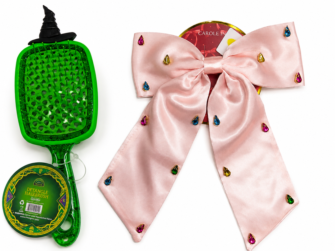 Carole hair bow and Wicked Brush