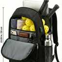 Net & Style Pickleball Backpack Large 29L with Shoe Compartment – Waterproof Court Backpack with Fence Hook & USB Charging Cable for Daily Play & Tournaments – Ideal for Men & Women Players