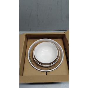 Serving Bowls, Mixing Bowl Set, Mixing Bowls for Kitchen, Soft White Serving Set, Serving Bowls Set of 3, Ceramic Bowl Sets for Eating Different Sizes