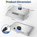 24 inch Range Hood Under Cabinet, Stainless Steel Range Hood 280CFM, Slim Kitchen Stove Hood w/Push Button, Ducted/Ductless Convertible, 3 Speeds Exhaust Fan, LED Light and Carbon Filter