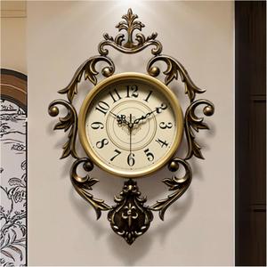 Vintage Wall Clocks Living Room,Decorative Antique Large Wall Clocks,21" x 15" Digital Retro Silent Wall Clock Battery Operated for Bedroom Kitchen Entryway Office Decor