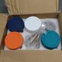 4 Pack Overnight Oats Containers with Lids and Spoons, 16 OZ Glass Mason Jars with Removable Separate Compartments, Airtight Leak Proof Oatmeal Container for Chia Pudding, Yogurt, Breakfast, Cereal