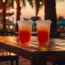 Turbo Bee 16 OZ 200 Sets Clear Plastic Cups with Strawless Sip Lids, To Go Crystal Clear Disposable Plastic Cups with Lids for Iced Coffee, Smoothies, Soda, Lemonade, Cold Beverage