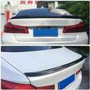 Carbon Fiber Rear Trunk Spoiler Wings Compatible with BMW 5 Series G30 G38 F90 M5 Base M-Sport 4-Door 2017-2022 Car Rear Spoiler Wing Lip
