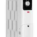 Fantask Oil Filled Radiator Heater, 1500W Fast Quiet Heating Portable Electric Heater w/3 Heating Mode, Adjustable Thermostat, Tip-Over and Overheat Protection, Portable Space Heater for Bedroom, Office, and Indoor (White)