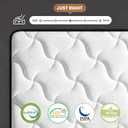 EZOAZ Twin Size Mattress 10 Inch, Medium Firm Hybrid Twin Mattress in a Box, Motion Isolation Pocket Spring & Cooling Gel Memory Foam Mattress, Zone Support, CertiPUR-US Certified, 30-Night Trial