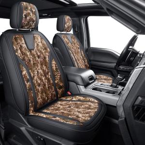 GXT Car Seat Cover Front Seat Cover with Waterproof Leather, Automotive Seat Cushion for Pickup Truck, Fits Selected Models 2009-2022 Ford F-150 and 2017-2022 F250 F350 F450 Models
