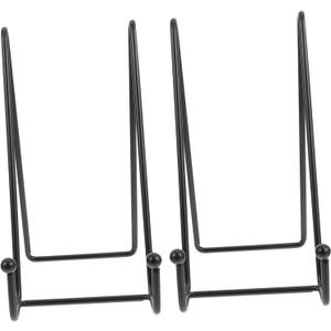 Amosfun 2pcs Plate Rack Display Stands for Decorative Plates Books and Artwork Sleek Frame Holders for Home Office and Events Design