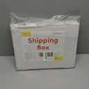 12"x9"x3" Shipping Boxes Set of 5, White Corrugated Cardboard Box Literature Mailer