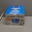 Crane Steam Inhaler & Warm Mist Humidifier, 0.5 Gallon, Humidifier FSA Eligible, Blue & White, Ideal Humidifiers for Bedroom, Sinus Inhaler, Vaporizer HSA, Vaporizer For Congestion