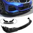 Front Bumper Lip Spoiler for 2019 2020 2021 2022 BMW G20 G28 3 Series Sedan M Sport 3Pcs Lip Chin Spoiler Glossy Black Front Splitter
