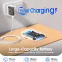 Cordless Vacuum Cleaner, 600W 50KPA 70Mins Runtime Fast Charging Vacuum Cleaner, Self-Standing LED Light Touch Screen Stick Vacuum for Home Light Weight,for Pet Hair/Carpet/Floor, White