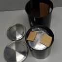 Mixpresso 3-Piece Black Canisters Sets For The Kitchen, Airtight Canister Set With See Through Window, Storage Jars for Coffee Container, Tea Organizer & Sugar Canister, Black Kitchen Canisters