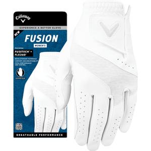 Callaway Golf Fusion Glove (Large, White/Silver)