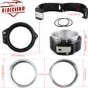 3 Inch Aluminum Quick Release V Band Clamp with Flange, Intake Intercooler Pipe HD Clamp, Pinless