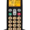 AT&T Landline Home Phone with LCD Display, Lighted Keypad, Caller ID/Call Waiting, Cordless Phone DECT 6.0 FullDuplex Handset Speakerphone, ECO Mode, Voicemail Waiting Indication, Quiet Mode: EL1101