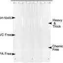 Barossa Design Long Shower Curtain Liner 78" Height - 6 Magnets & 8G Heavy Duty PEVA, Waterproof, PVC Free, Metal Grommets, Clear, 72x78