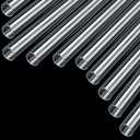 JoyTube Clear Rigid Acrylic Pipe Tube 1"(25mm) OD x 2mm Wall Thickness 15.5" Length Round DIY Chemical Resistant High Impact PMMA Tubing for Lamps and Lanterns, Water Cooling System (10 Pcs)