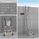 Telescoping Ladder,8.5FT Aluminum Extension Ladder,330lbs Max Capacity