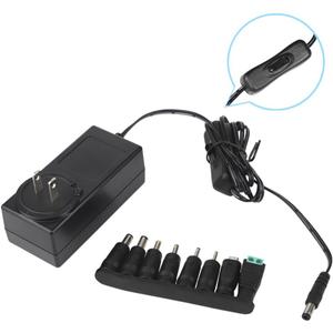 UL 1310 12V 3A Power Supply Adapter 36W, 12 Volt 3 Amp Switching Transformer AC/DC Power Converter for LED Strip Light BT Speaker GPS Webcam Microphone Receiver with 8 Tips