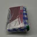 Sorfey Vinyl Umbrella Rectangle Fitted Tablecloth Cover, Checkered Design, Flannel Backed Lining 30x72 Inch, Blue