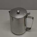 67 oz 304 Stainless Steel Pitcher with Lid, 2 L Large Mouth Graduated Beakers, Large Metal Measuring Cup with Handle, Milk Frothing Jug for Latte Art, Espresso Machines, Iced Tea