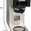 BUNN 13300.0001 VP17-1SS Pourover Coffee Brewer with 1-Warmer, Stainless Steel, Silver, Standard