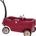 Step2 Neighborhood Wagon, Kids Ride On Toy, Stroller Substitute, Includes Seat Belts, Made of Durable Plastic, Max Weight 75 lbs., For Toddlers 1.5-5 Years Old, Red