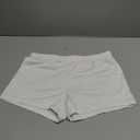 BORIFLORS Women's Sexy Workout Gym Biker Elastic Waist Booty Shorts (Medium, White)