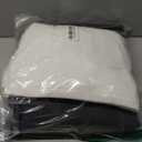 3 Pack Men's V Neck Thermal Ribbed Shirts Cotton Long Sleeve Casual Underwear Slim Fit Stretchy Base Layer Tops (Large, Black, White, Charcoal Gray)