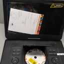 17.5" Portable DVD Player with 15.6" Large HD Screen, 6 Hours Rechargeable Battery, Support USB/SD Card/Sync TV and Multiple Disc Formats, High Volume Speaker, Black